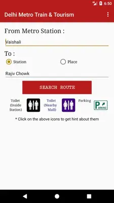 Delhi Metro Train & Tourism android App screenshot 5